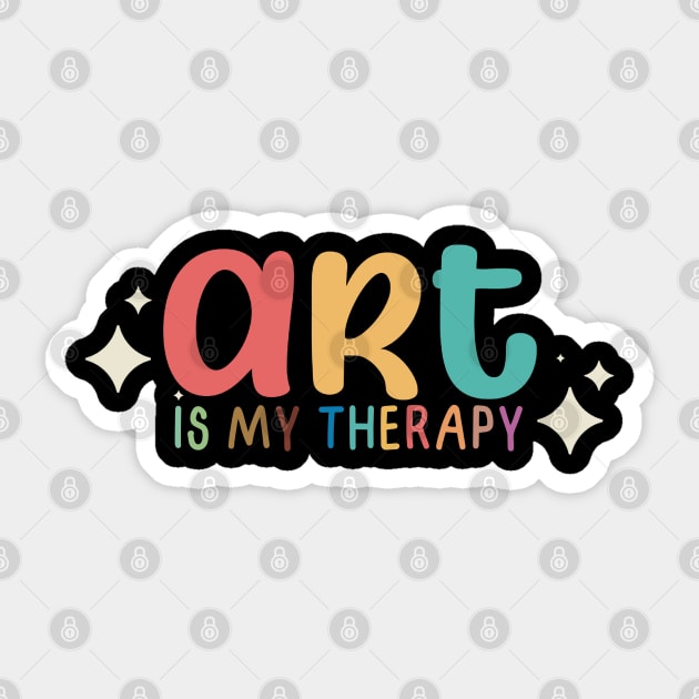 art is my therapy Sticker by missrainartwork 